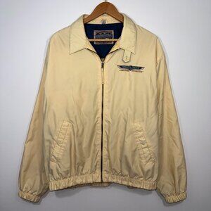 Vintage Pebble Beach Concours d'Elegance Windbreaker Jacket Yellow Mens Large